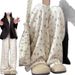 Summer New Style Digital Print Straight Leg Pants Women's Fashion Casual Slimming Versatile Heavyweight_ecoleips.com