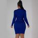 Women's Clothing Fashion Wool Round Neck Knitted Slim Dress_ecoleips.com