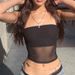 Women's Solid Color Pullover Sleeveless Mesh Crop Top Casual European American Style Summer New Arrival 2024_ecoleips.com