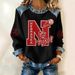 Women's Long-Sleeve Waffle Knit T-Shirt 3D Printed Retro Streetwear Top Unisex-Friendly Cut 5 Colors S-5XL_ecoleips.com