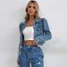 K Women's Fashion Collar Denim New Jacket_ecoleips.com