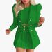 Elegant Printed Women's Suit Set - Office Wear Blazer & Skirt, Flattering Fit, Spring/Autumn Fashion_ecoleips.com