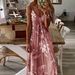 2020wish Cross-border Summer European And American Women's Slim Fit Long Floral Strap Dress For Women_ecoleips.com
