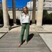 Women's Fashion Casual Printed Two Piece Set Long Sleeved Trousers Single Breasted Loose Fit_ecoleips.com