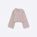 Fashion Soft Diagonal Neck Curled Short Knitted Sweater_ecoleips.com