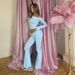 New Women's Fashion Two-Piece Sexy Waist-Cinching Top Slim Fit Bodycon Flared Pants Set_ecoleips.com