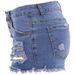 Women's Clothing High Waist Cotton Blue Shorts Washed Slim Light Color Women's Straight Denim Shorts_ecoleips.com