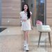 Women's Polo Collar Sleeveless Set Casual Slimming Two Piece Outfit Fashionable Stylish Short Skirt Petite Youthful_ecoleips.com