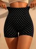 Seamless Dot Print Yoga Set, High-Waisted Workout Leggings & Racerback Sports Bra, Tummy Control Fitness Outfit For Women_ecoleips.com