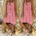 Women's Clothing Women's Summer Solid Color Sleeveless V Neck Strappy Lace Loose Dress_ecoleips.com