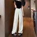 Suitable For All Seasons For Women Summer 2025 New Style Draped Loose Tie-Dye Cotton Linen Wide-Leg Ice Silk Sun Protection Cool Pants_ecoleips.com