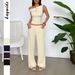 Diyun European And American Style Sports Simple Sleeveless Vest Solid Color Long Pants Set Women's Clothing 2025 Spring_ecoleips.com