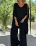 European American Cross-border Spring/summer Loose-fitting Casual Wide-leg Pants With Mid-sleeve Top And Stylish Sports_ecoleips.com