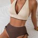 Women's Clothing Tie-Neck Lace Bikini Set – Elegant Two-Piece Swimwear With Special Fabric For Women_ecoleips.com