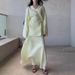Women's Clothing Lace Up Long Sleeved Skirt Suit Fashionable Casual Two Piece Suit For Women_ecoleips.com