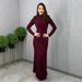 European And American Style 2025 Autumn Fashion New Women's Long-sleeve Waist-cinching Pleated Slim-fit_ecoleips.com