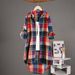 New Cross-border Cotton-linen For Women, Long Plaid Thin Coat, Sun Protection Shirt, Spring And Autumn Swallowtail Top,_ecoleips.com