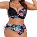 European And American Plus-size Women, Sexy Two-piece Bikini, High-waisted, Cross-border Foreign Trade Swimwear_ecoleips.com