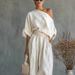 Women's Clothing Spring Casual Loose Wide Leg Pants And Lantern Tops Set Style Cotton Linen Blend Long Sleeve For Formal & Casual For Women_ecoleips.com
