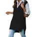 Plus Size V-Neck Knit Vest For Women – Stretchable Polyester Casual Tank Top (XL-5XL) – Black/Burgundy/Army Green/Peacock Blue/Navy_ecoleips.com