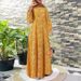Cross-Border New Foreign Trade Plus Size Women's Floral Robe Vintage Sleeve Loose Long Dress Middle Eastern Style_ecoleips.com