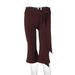 European American Style Women's Slim Fit Solid Color Casual Pants Tie up Slightly Flared Seven Point Fashion Bottoms for Summer 2026_ecoleips.com