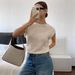 2026 European And American Cross-border Spring/summer Vintage Round-neck Cable-knit Short-sleeve Knit Shirt T-shirt Top_ecoleips.com