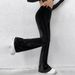 Voya 2026 European And American Women's Fashion Autumn/Winter New Hot-Selling High-Waisted Slimming Comfortable Velvet Leisure Long Pants_ecoleips.com