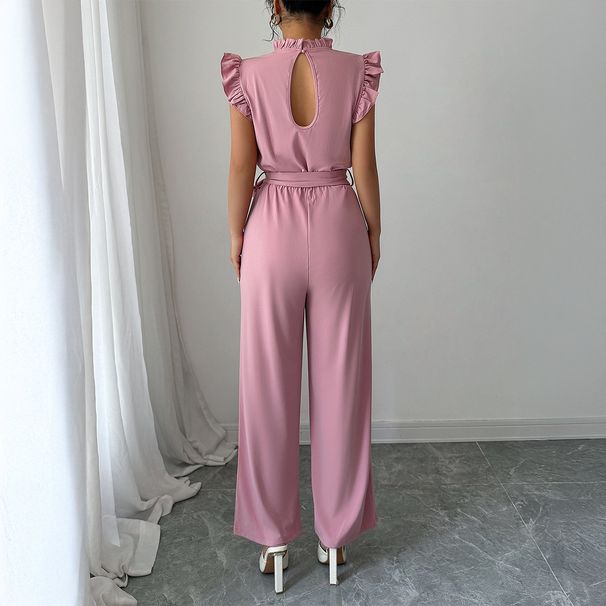 Diyun European And American Elegant Short-Sleeve T-Shirt Casual Long Pants Jumpsuit Women's Clothing 2025 Autumn/Winter_ecoleips.com