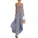 Women's Clothing New Fashion Sleeveless Striped Suspender Top With Striped Trousers Two Piece Suit_ecoleips.com