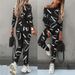 2025 Autumn New Women's Letter Print Sleeve Long Pants Casual Set 5101_ecoleips.com