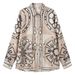 French Retro Women's Fashion Two Piece Set Rope Chain Print H Position Light Luxury Chain Style Top And Trousers_ecoleips.com
