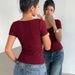 Fashionable Short-Sleeve T-Shirt, Lace Collar, Slim Fit Women's 2026 Spring/Summer Pullover_ecoleips.com