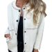 Aria Basics Aria Basics 2025 Cross-Border European And American Independent Station Autumn Winter New Striped Loose Round Neck Button Long_ecoleips.com