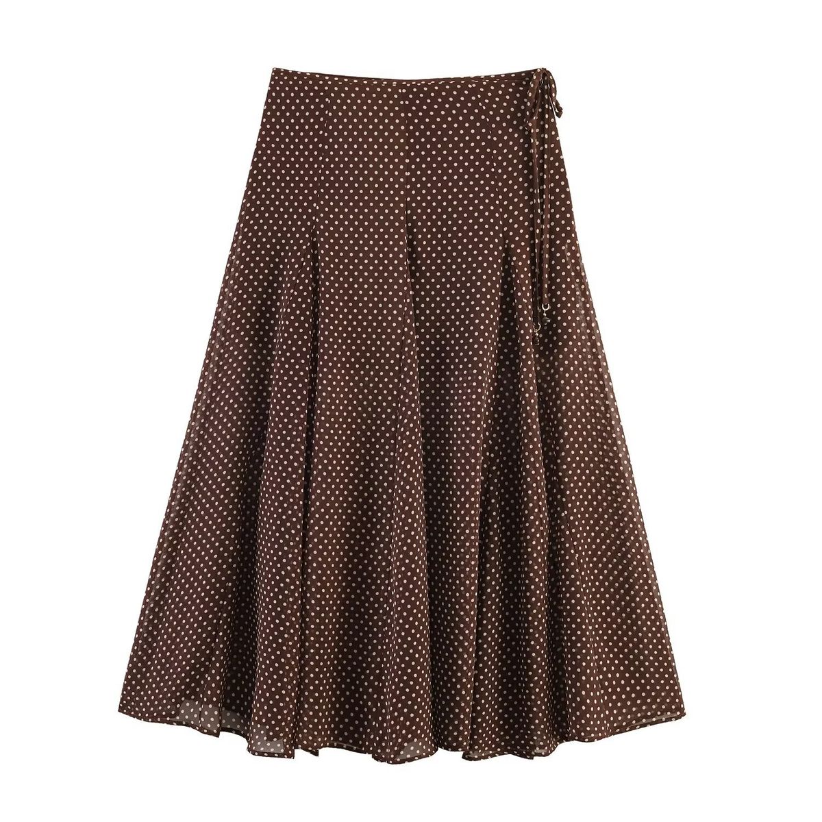 Women's Clothing Women's Polka Dot Midi Skirt Fashion Elegant Summer For Formal & Casual For Women High-Waisted Straight_ecoleips.com