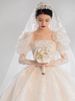 Fengxi New Style 2025 French Retro Wedding Dress High Quality Long Sleeved Gown with Long Train for Brides Summer Style_ecoleips.com