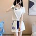Internet Celebrity Fashion Casual Running Sports For Women, Summer Style, Stylish And Slimming, Short-Sleeved_ecoleips.com