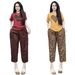 Women's Clothing Fashion Suit Summer Style Embroidered Heart Leopard Print Wide Leg Pants Short Sleeved Chic Two Piece Set_ecoleips.com