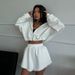 Women's Loose Fitting Two Piece Set Hooded Zipper Short Sweatshirt And Shorts Autumn Winter Casual Comfortable Fashion Clothing_ecoleips.com