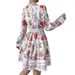 Women's Clothing New Privé Pattern V Neck Long Sleeve Dress_ecoleips.com