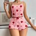2025new European and American women's pajamas fashion suits cross border foreign trade design sense printed sweet suspender shorts_ecoleips.com