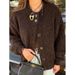 A Casual Yet Elegant Long-Sleeved Jacket With Simple Buttons, Paired With A Relaxed Yet Stylish Sweater In A Retro-Chic_ecoleips.com