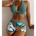 Women's Clothing Split Boxer Bikini High Waist Swimming Suit_ecoleips.com