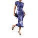 Elegant Short Sleeve Qipao Bodycon Dress – Women’s Slim Fit Cheongsam (Breathable & Stretchy) – Fall/Winter Fashion_ecoleips.com