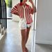 Women's Clothing Spring And Summer Knitted Sweaters And Tops Contrast Color Design Lapel Shirts_ecoleips.com