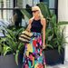 2025 New INS Internet Celebrity Same Style Printed Tie Vacation Casual Midi Skirt For Women_ecoleips.com