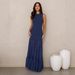 Cross-border French-style High-end Mesh Splicing Sheer Elegant Sleeveless Dress, Socialite Temperament Sexy Long Gown_ecoleips.com