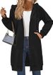 Women's Long Zip-Up Hooded Sweatshirt Oversized Fleece Pullover Casual Jacket For Fall & Winter_ecoleips.com