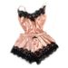 Sexy Lingerie Women's Erotic Underwear Large Size Eyelash Home Clothes Two Piece Set_ecoleips.com