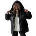 girl Girl Cross-Border Drawstring Slim European And American 2025 Winter New Hooded Zipper Comfortable Warm Cotton Jacket Coat_ecoleips.com